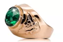 Original Vintage 14K Rose Gold Emerald Ring Vintage craft vrc078r